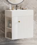 Yorbay Waschtischunterschrank 55 cm Badschrank mit Waschbecken Bild 1