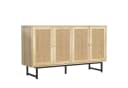 Yorbay Sideboard Landhaus & Scandi Design Echtes Rattan Bild 4