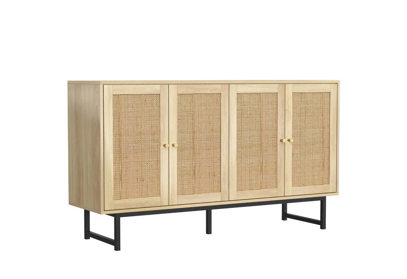 Yorbay Sideboard Landhaus & Scandi Design Echtes Rattan - Bild 4
