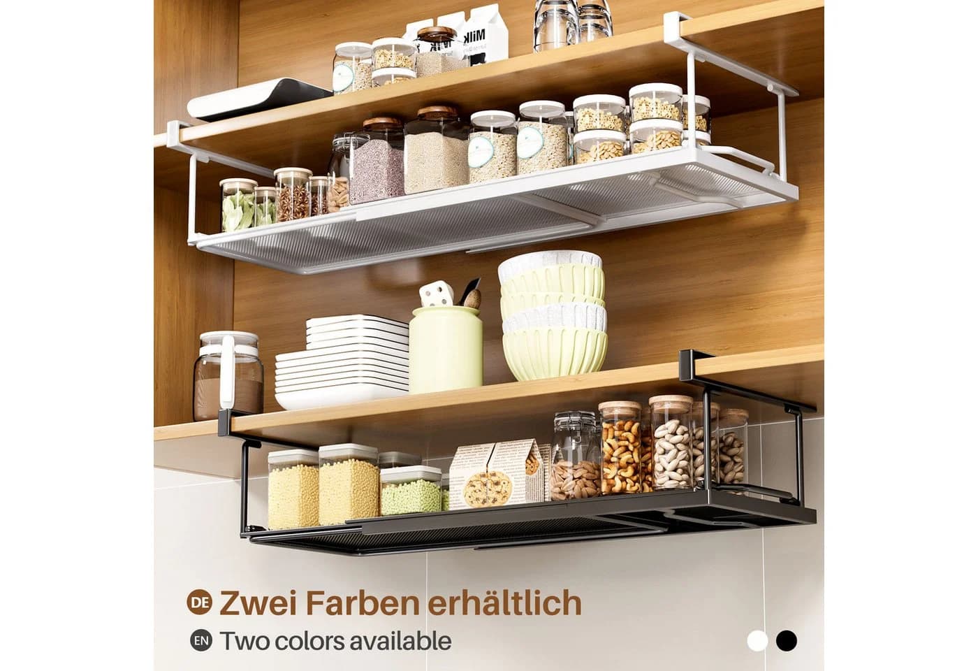 Yorbay Hängekorb Multifunktional Unterregal Verstellbar 38-70 cm Schwarz - Bild 5