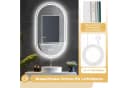 Yorbay LED Badspiegel Oval Antibeschlag 80x50cm Ohne Rahmen Bild 5