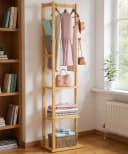 Yorbay Kleiderständer Garderobe Bambus Bild 1
