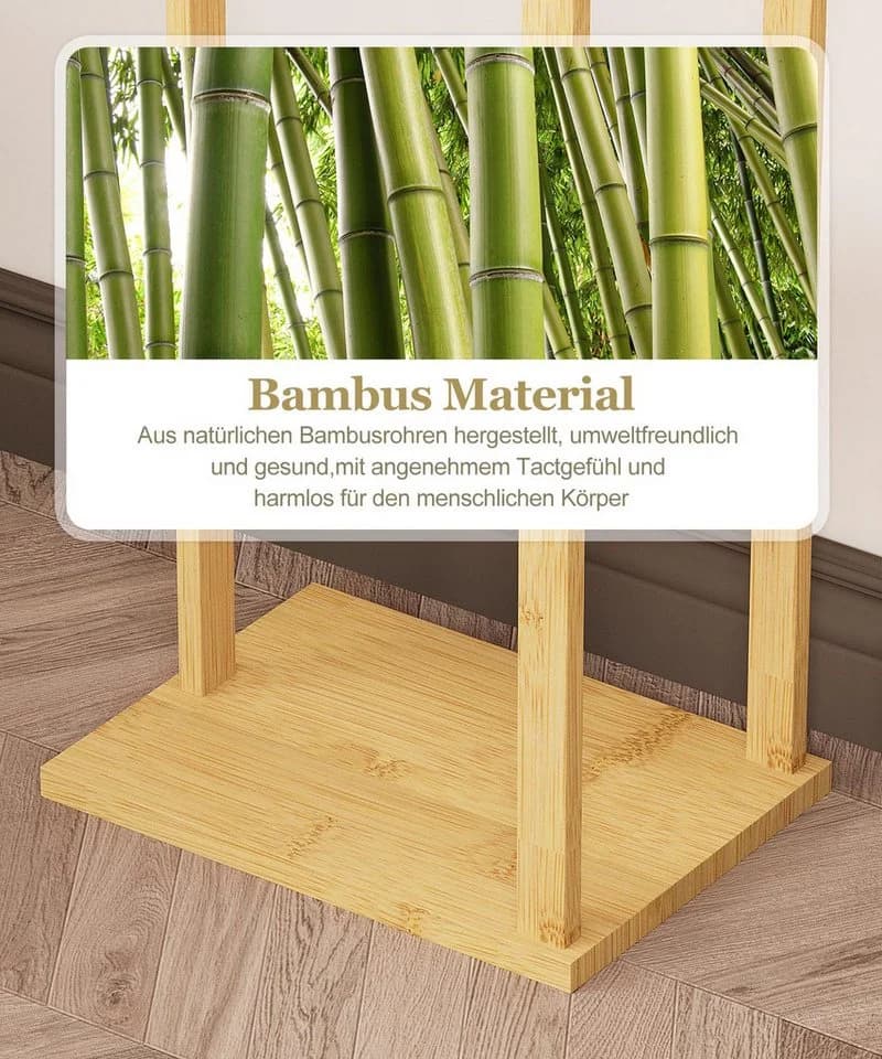 Yorbay Kleiderständer Garderobe Bambus - Bild 5