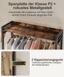 Yorbay Kleiderständer Garderobenständer mit 2 Schubladen & Aufbewahrungsbox, Retro Design Bild 5