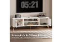 Yorbay Lowboard TV Schrank Weiß Metallbeine Goldene Griffe Bild 4