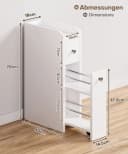 Yorbay Badkommode Badezimmerschrank Toilettenschrank, mit Schubladen für schmale Nischen Bild 5