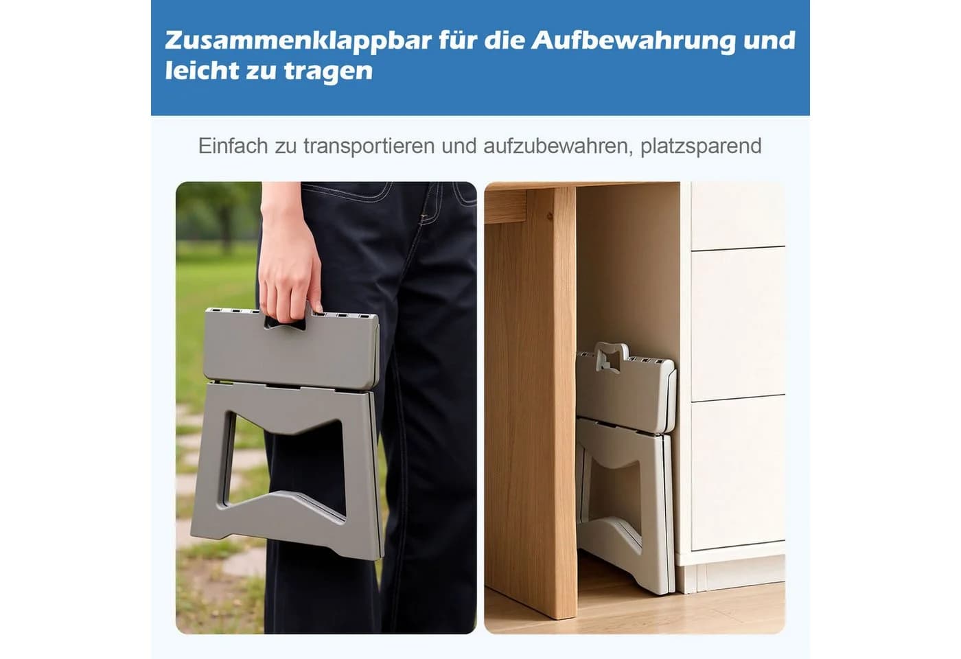 Yorbay Tritthocker Klapphocker mit Sicherheitsverriegelung und Rutschschutz - Bild 3