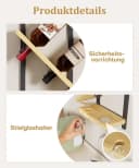 Yorbay Weinregal Wand für 4 Flaschen & 4 Gläser Bild 4