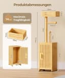 Yorbay Toilettenpapierhalter Bambus Badezimmerschrank Bild 4