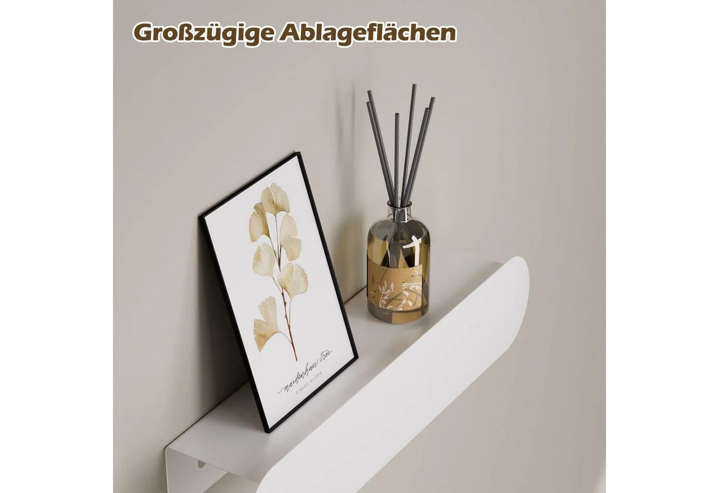 Yorbay Schlüsselbrett mit 6 versteckten Haken & Ablagefläche Schlüsselhalter aus Metall - Bild 3