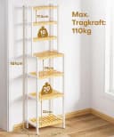 Yorbay Standregal 7 Ebenen Bambus Bild 3