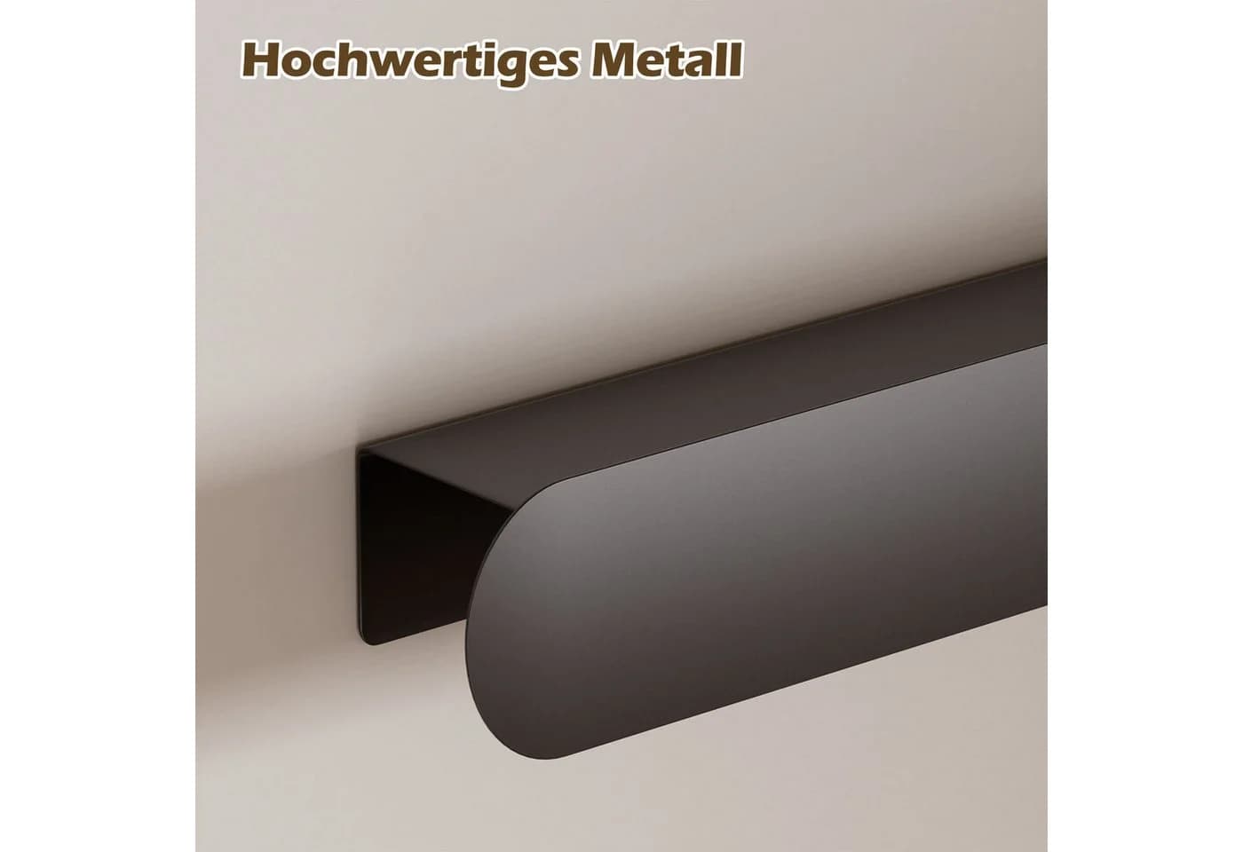 Yorbay Wandgarderobe mit Ablagebrett, Metall, 6 verdeckte Garderobenhaken - Bild 5