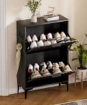 Yorbay Schuhschrank mit 2 Klappen & Kippschutz Bild 3