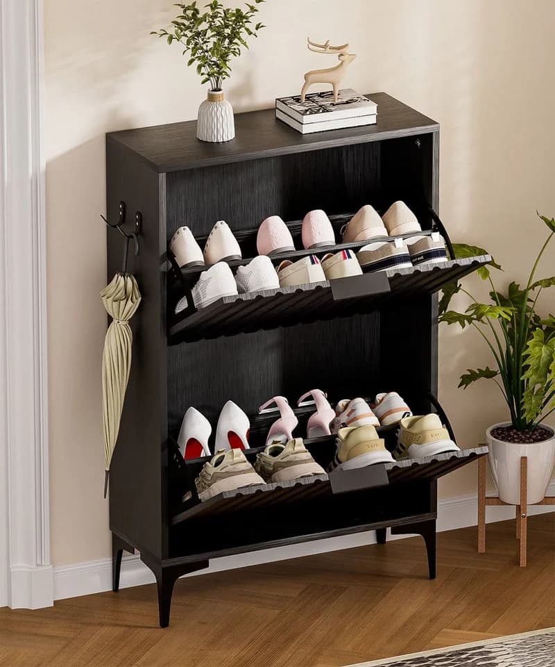 Yorbay Schuhschrank mit 2 Klappen & Kippschutz - Bild 3