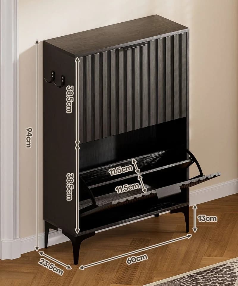 Yorbay Schuhschrank mit 2 Klappen & Kippschutz - Bild 4
