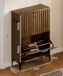 Yorbay Schuhschrank mit 2 Klappen & verstellbaren Trennwänden Bild 4