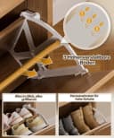 Yorbay Schuhschrank Schmal mit Rattan-Deko & 2 Klappen Bild 5