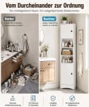 Yorbay Eckschrank 170 cm Weiß mit 2 Türen & 3 Fächern Bild 5