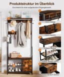 Yorbay Kleiderständer mit Schuhregal & Sitzbank 4-in-1 Bild 4