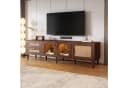 Yorbay TV-Schrank Rattan Design Braun mit LED-Beleuchtung Bild 2