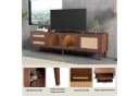Yorbay TV-Schrank Rattan Design Braun mit LED-Beleuchtung Bild 4