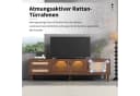 Yorbay TV-Schrank Rattan Design Braun mit LED-Beleuchtung Bild 5