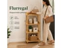 Yorbay Bambusregal 4 Ebenen Werkzeuglos Beige Bild 3