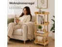 Yorbay Bambusregal 4 Ebenen Werkzeuglos Beige Bild 4