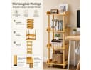 Yorbay Bambusregal 4 Ebenen Werkzeuglos Beige Bild 5