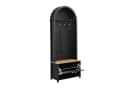 Yorbay Garderobe mit Schuhschrank & Hakenleiste Modern Weiß Holzoptik Bild 2