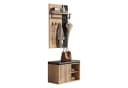 Yorbay Garderoben-Set mit Schuhbank Schwarz/Natur Bild 2