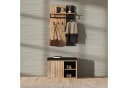 Yorbay Garderoben-Set mit Schuhbank Schwarz/Natur Bild 4