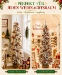Yorbay Künstlicher Weihnachtsbaum Schlank mit LED-Beleuchtung Bild 1