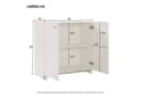 Yorbay Sideboard mit Bogenmuster Creme-Weiß Bild 4
