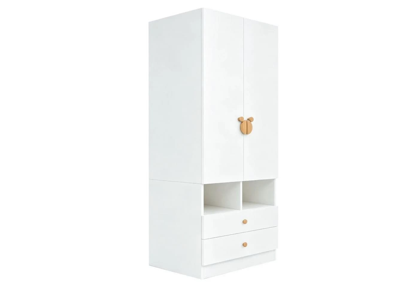 Yorbay Kinderkleiderschrank Weiß mit Schubladen und Kleiderstange - Bild 4
