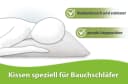 franknatur Bauchschläferkissen Bea - 100% Baumwolle, Weiches Flachkissen Bild 4