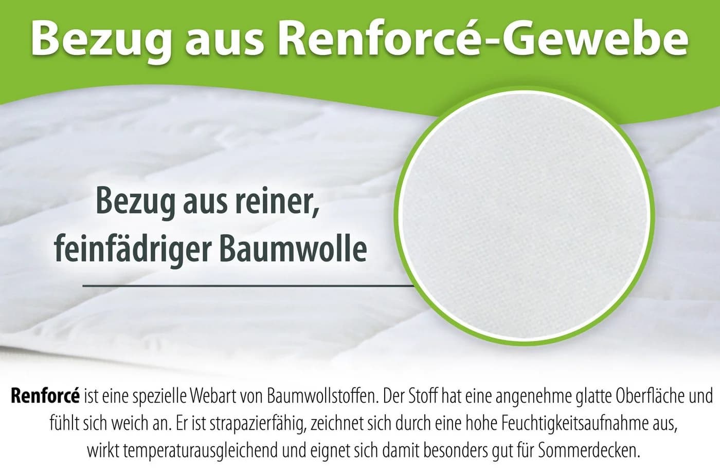 franknatur Sommer-Bettdecke Lyocell 100% Baumwolle Weiß - Bild 4