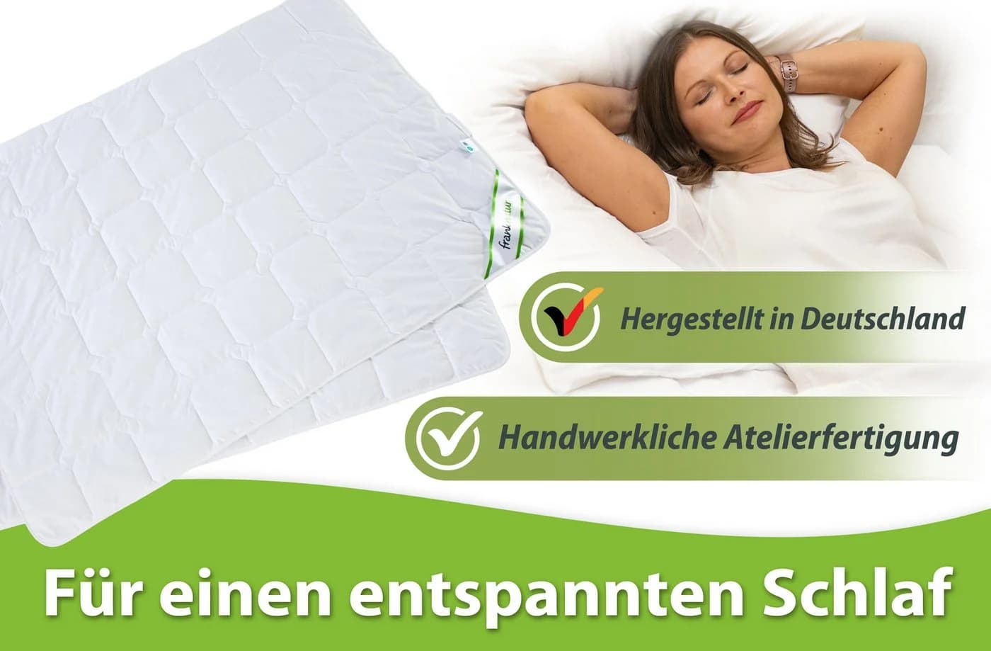 franknatur Sommer-Bettdecke Lyocell 100% Baumwolle Weiß - Bild 5