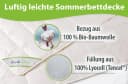 franknatur Sommerdecke Lyocell Bio Füllung 100% Lyocell/Tencel® Bezug 100% Baumwolle kbA Bild 1