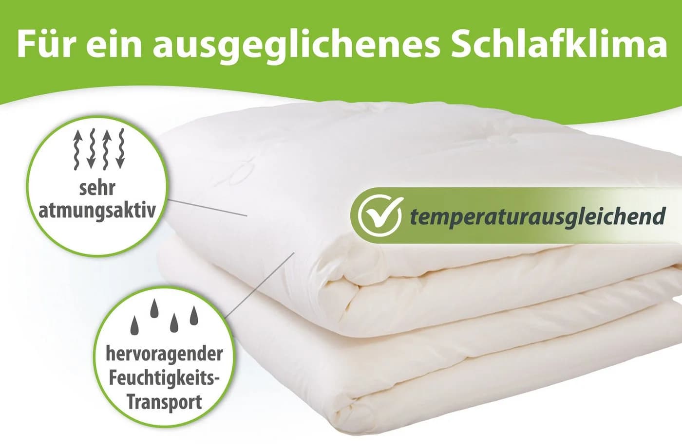 franknatur Winterdecke Lyocell Bio, 100% Baumwolle kbA, Beige - Bild 3