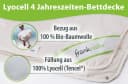 franknatur 4-Jahreszeiten-Decke Lyocell Bio, Füllung: 100% Lyocell/Tencel®, Bezug: 100% Baumwolle kbA, temperaturausgleichende Bettdecke Bild 3