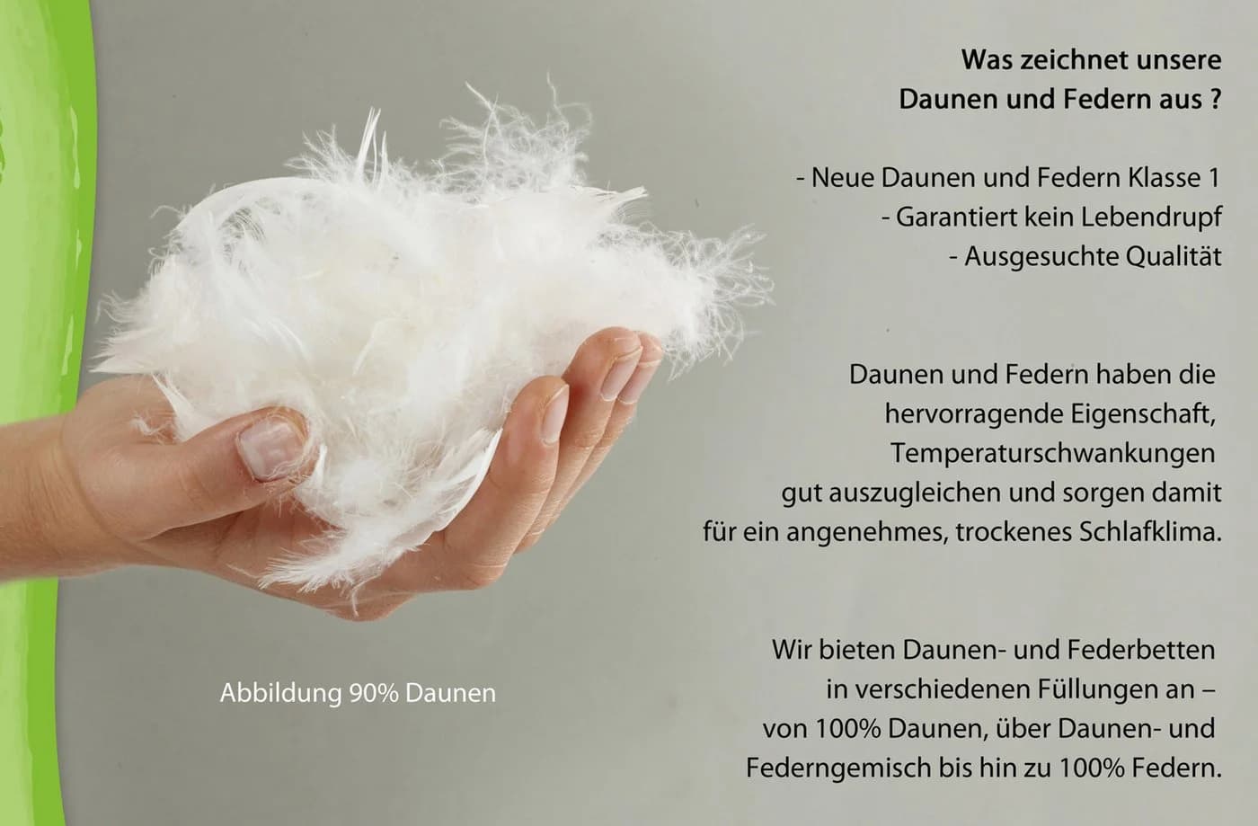 franknatur Gänsedaunenbettdecke Ballonbett 90% Daunen Weiß - Bild 5