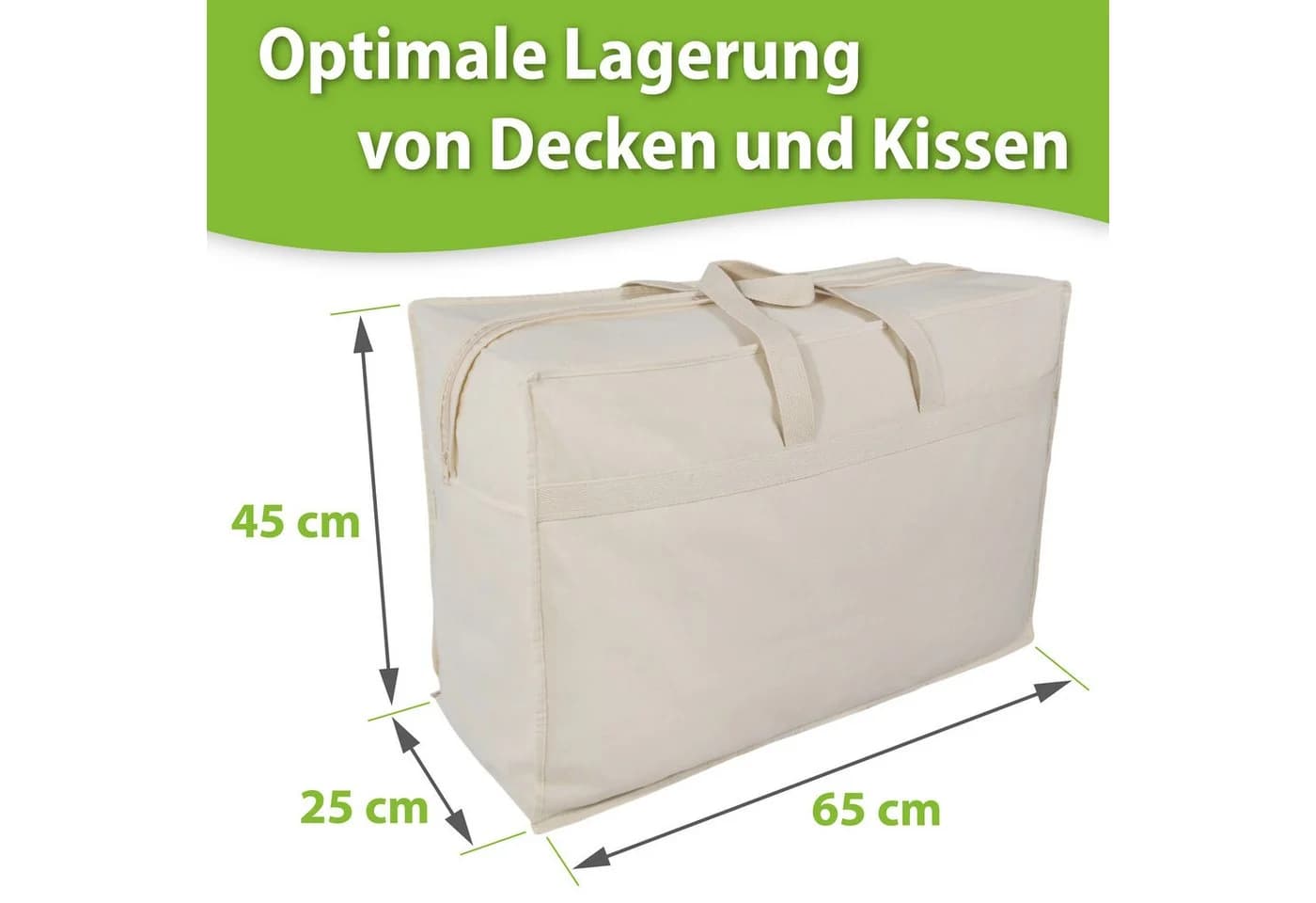 franknatur Aufbewahrungstasche 2-tlg. 100% Baumwolle Natur
