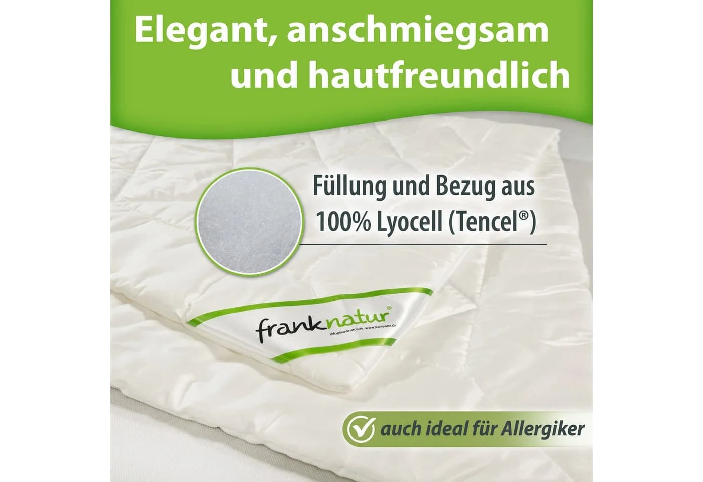 franknatur Sommerdecke Lyocell 100% Weiß