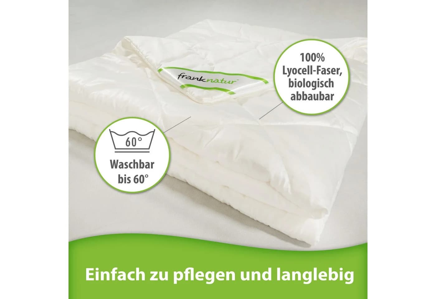 franknatur Sommerdecke Lyocell 100% Weiß - Bild 5