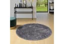 Snapstyle Hochflor-Teppich Shaggy Silber Rund 48mm Florhöhe Bild 2