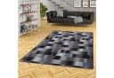 Snapstyle Designteppich Mystic Karo Blau Grau Velour Bild 2