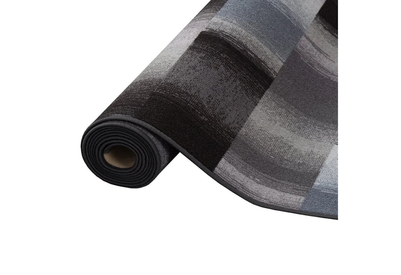 Snapstyle Designteppich Mystic Karo Blau Grau Velour - Bild 4