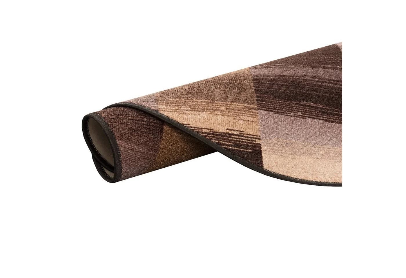 Snapstyle Designteppich Mystic Karo Rund Veloursteppich Braun - Bild 3