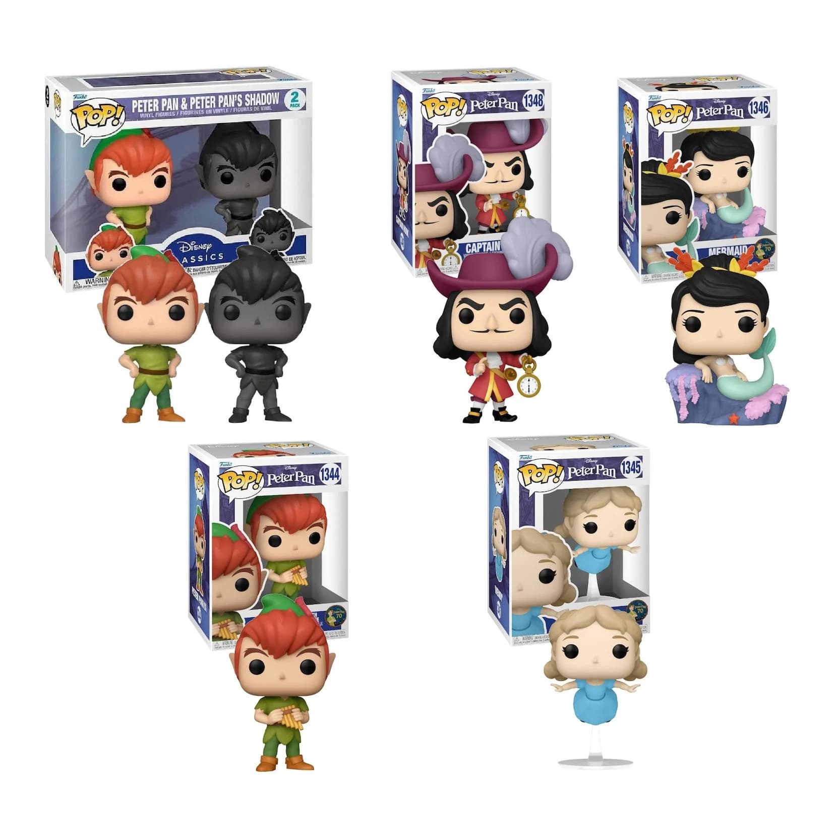 Funko Pop Disney Peter Pan 6er Set Figuren